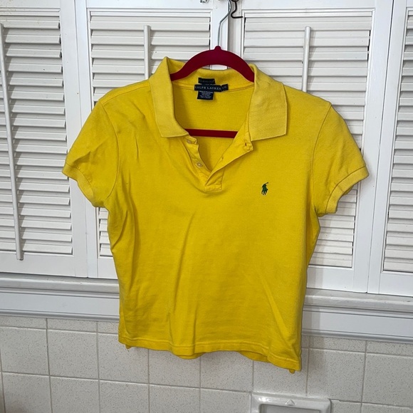 Ralph Lauren skinny polo lemon yellow and green - Picture 1 of 2